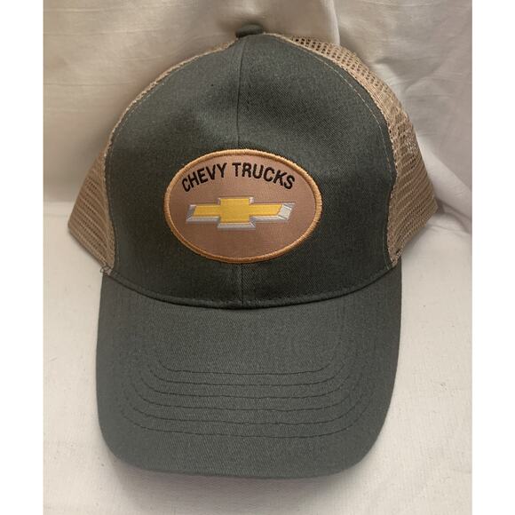 Chevy Trucks Gray/Tan Mesh Adjustable Cap - Picture 1 of 4